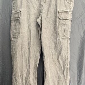 LL Bean Pants Mens 35x30 Classic Fit Gray Cargo Hiking Tropic Weight 301315
